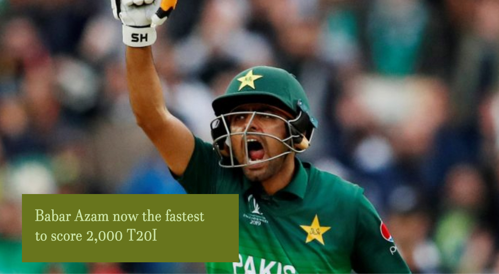 Babar Azam now the fastest to score 2,000 T20I