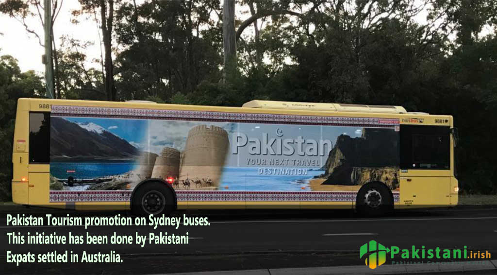 Pakistan Tourism promotion on Sydney buses. This initiative has been done by Pakistani Expats settled in Australia.