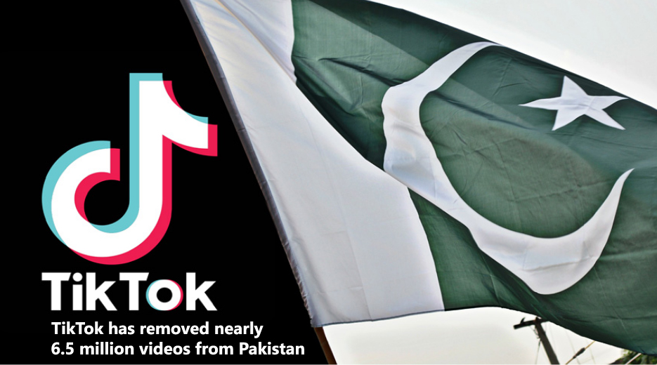 TikTok has removed nearly 6.5 million videos from Pakistan