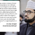 Dr-Umar Al-Qadri Strongly condemns incitement of hatred and Islamophobia by India’s BJP leader statement